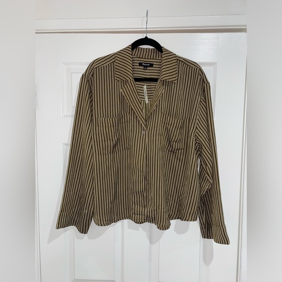 MADEWELL Resort Long-Sleeve Shirt in Stripe Seersucker (L) - Picture 4 of 7